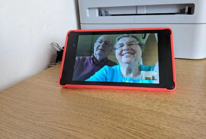Tablet used for video calls