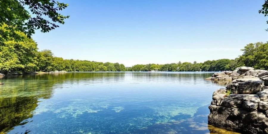 serene swimming in nature